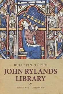 Bulleton Of The John Rylands Library